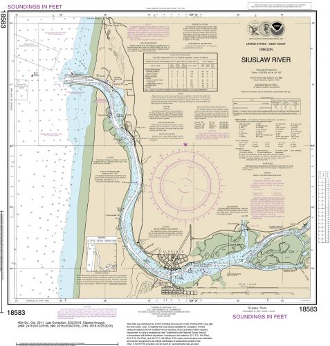 NOAA Siuslaw River Map