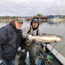 Wild spring chinook caught and released outside McCuddy’s Marina