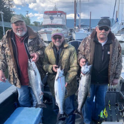 The STEP guys with their spring Salmon caught in the Multnomah Channel